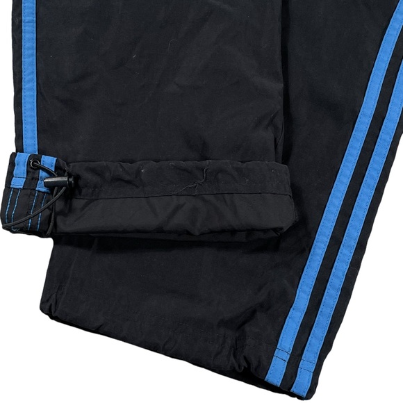 Adidas size small dark grey with blue stripes Capri pants elastic waist & ankles - Picture 7 of 15